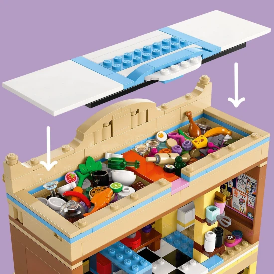 LEGO Friends Restaurant mit einer Küche voller Zubehör