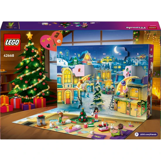 LEGO Friends Adventskalender 2025 42668 – 5 Figuren, 5 Haustiere und 24 Überraschungen mit festlichen Aktivitäten