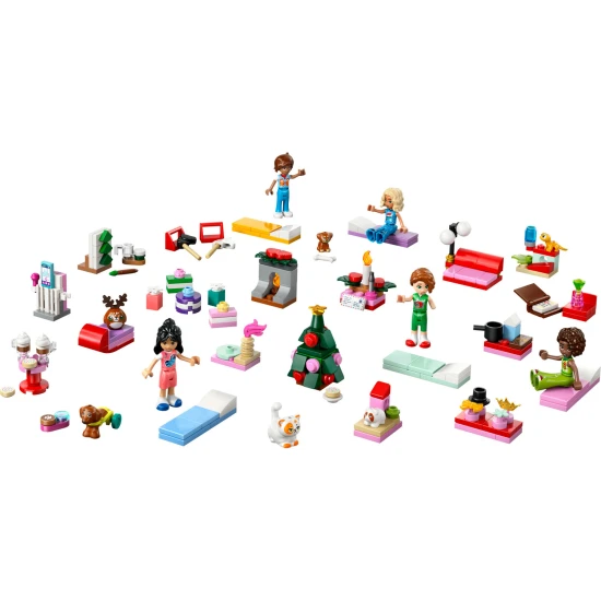 LEGO Friends Adventskalender 2025 42668 – 5 Figuren, 5 Haustiere und 24 Überraschungen mit festlichen Aktivitäten