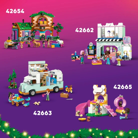 LEGO Friends Adventskalender 2025 42668 – 5 Figuren, 5 Haustiere und 24 Überraschungen mit festlichen Aktivitäten