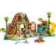 LEGO Friends 42673 Familienurlaub am Strand – 6 Minipuppen, Delfin, Schildkröte und Zubehör für Strand- und Wasseraktivitäten