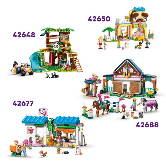 LEGO Friends 42695 Anhänger mit Pferd und Fohlen