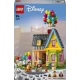 LEGO Disney House aus dem Film Oben: Detailliertes Modell mit Ballons, Schornstein und Charakterfiguren.