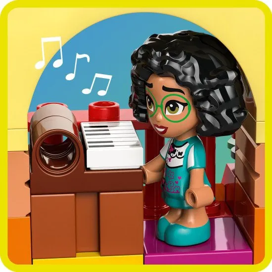 Der LEGO® Disney Encanto Bausatz – Madrigals Haus mit den Figuren Mirabel, Antonio und einem Capybara für endlosen Spielspaß bei Kindern.