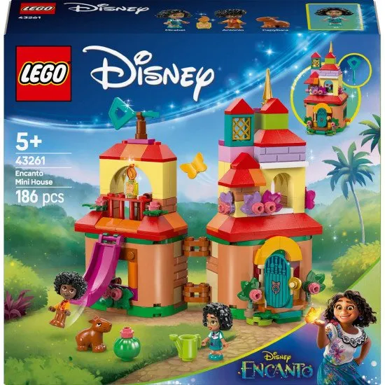Der LEGO® Disney Encanto Bausatz – Madrigals Haus mit den Figuren Mirabel, Antonio und einem Capybara für endlosen Spielspaß bei Kindern.