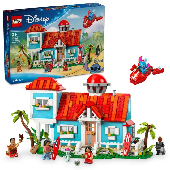 LEGO Disney Lilo und Stitch – Strandhaus voller Details und Zubehör