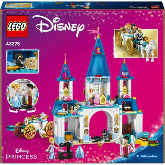 LEGO® Disney Cinderellas Schloss und Kutsche – ein zauberhaftes Bauset mit Figuren und Tieren für kreatives Spielen für Kinder.