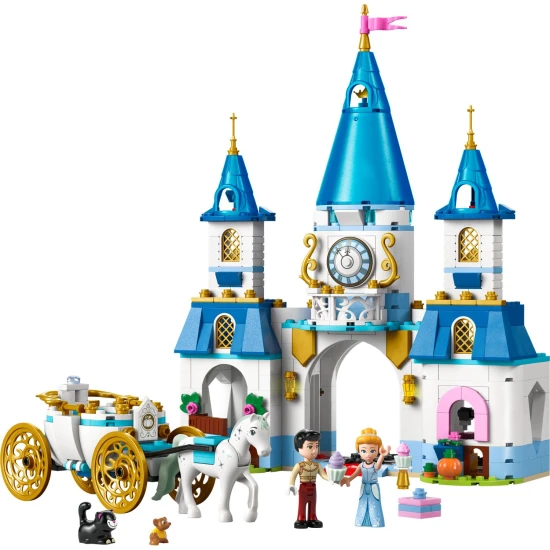 LEGO® Disney Cinderellas Schloss und Kutsche – ein zauberhaftes Bauset mit Figuren und Tieren für kreatives Spielen für Kinder.