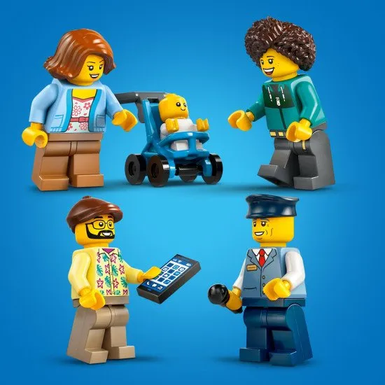Ein toller LEGO® Doppeldecker-Sightseeingbus mit bequemen Sitzen auf beiden Etagen, aufwendigen Details und diversem Spielzubehör wie Mikrofon, Telefon und Kamera.