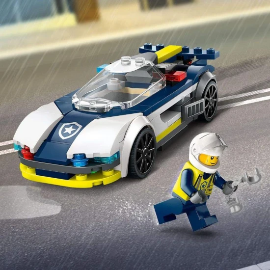 LEGO City 60415 – Polizei- und Sportwagen-Verfolgungsjagd mit Minifiguren Polizist und Kriminelle