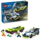 LEGO City 60415 – Polizei- und Sportwagen-Verfolgungsjagd mit Minifiguren Polizist und Kriminelle