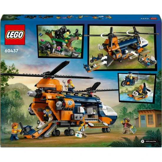 LEGO CITY Dschungel-Erkundungshubschrauber – Basislager-Abenteuer