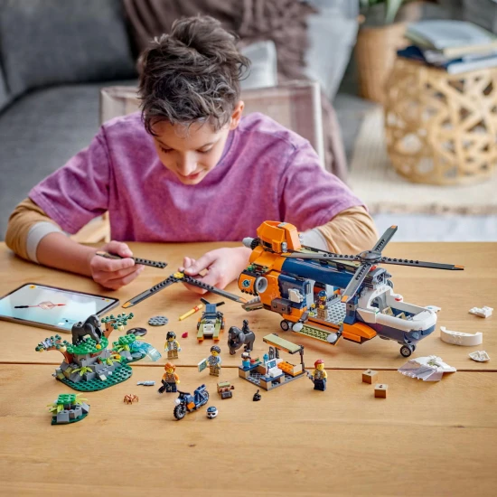 LEGO CITY Dschungel-Erkundungshubschrauber – Basislager-Abenteuer