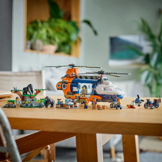 LEGO CITY Dschungel-Erkundungshubschrauber – Basislager-Abenteuer