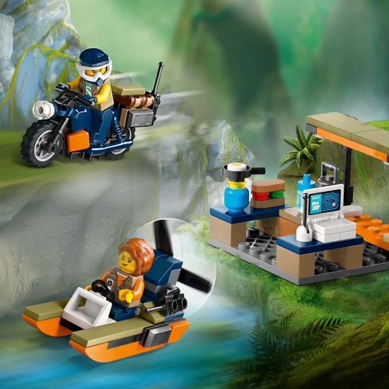 LEGO CITY Dschungel-Erkundungshubschrauber – Basislager-Abenteuer