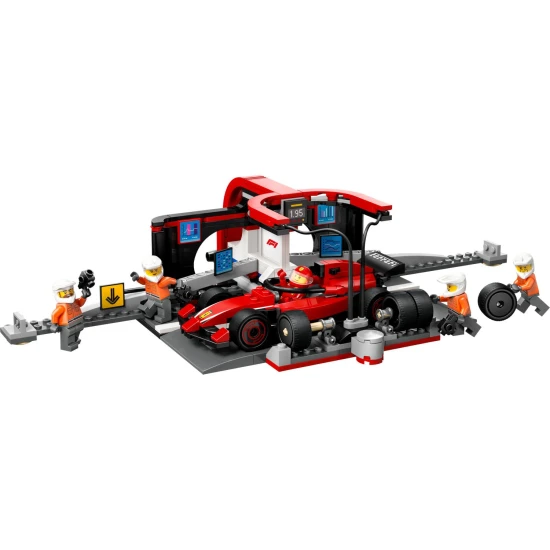lego city 60443 f1 ferrari pit stop rennwagen