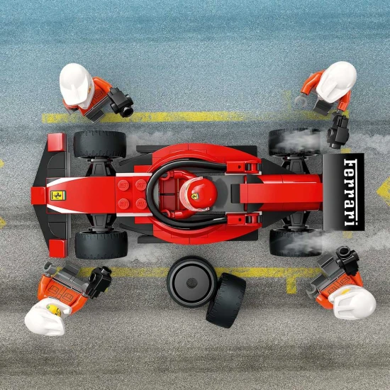 lego city 60443 f1 ferrari pit stop rennwagen