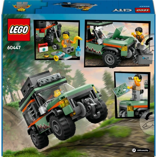 LEGO CITY 4x4-Gelände-Bergtruck mit funktionierender Seilwinde und Abenteuerausrüstung