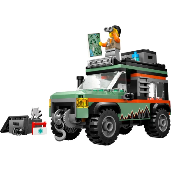 LEGO CITY 4x4-Gelände-Bergtruck mit funktionierender Seilwinde und Abenteuerausrüstung