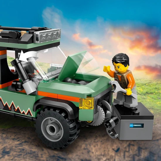 LEGO CITY 4x4-Gelände-Bergtruck mit funktionierender Seilwinde und Abenteuerausrüstung