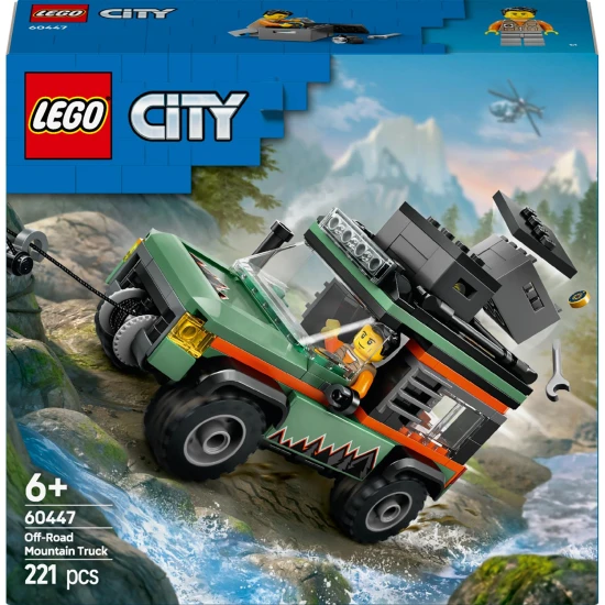 LEGO CITY 4x4-Gelände-Bergtruck mit funktionierender Seilwinde und Abenteuerausrüstung