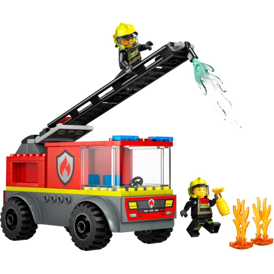 LEGO CITY Feuerwehrauto mit Leiter, bereit zum Einsatz bei einem Brand