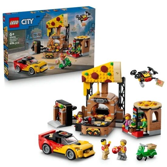 LEGO City 60496 Pizza-Lieferung mit Fahrzeugen