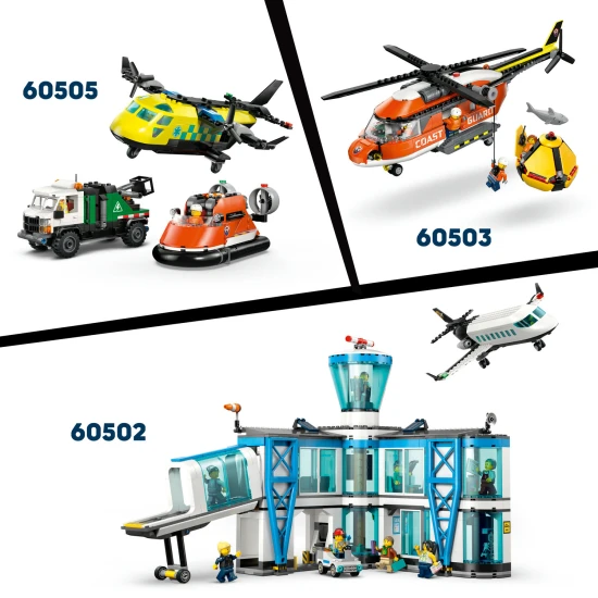 LEGO City 60504 Küstenwache-Rettungsboot und Hubschrauber