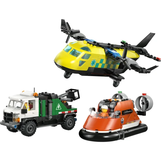 LEGO CITY 60505 Remix Flugzeug, Servicefahrzeug und Hovercraft