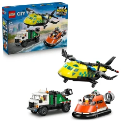 LEGO CITY 60505 Remix Flugzeug, Servicefahrzeug und Hovercraft