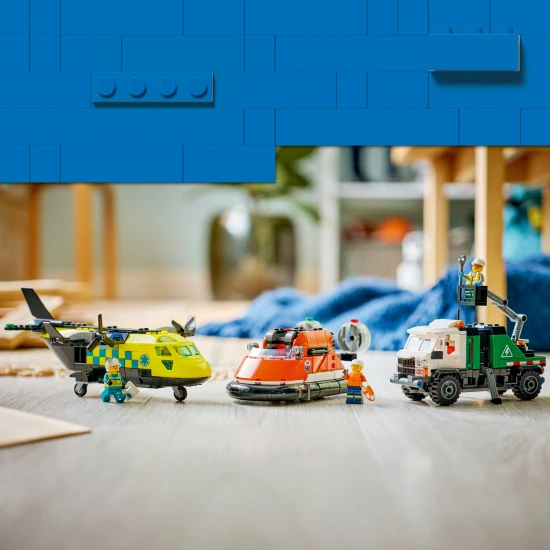 LEGO CITY 60505 Remix Flugzeug, Servicefahrzeug und Hovercraft