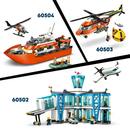 LEGO CITY 60505 Remix Flugzeug, Servicefahrzeug und Hovercraft