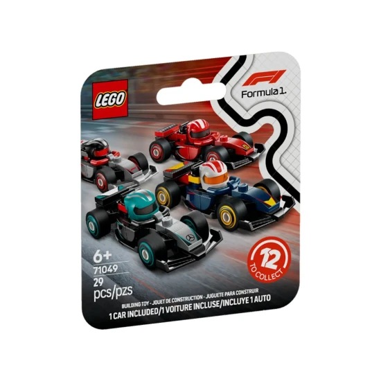 LEGO F1 71049 Rennwagen-Minifigur zum Sammeln mit Helm und Rädern