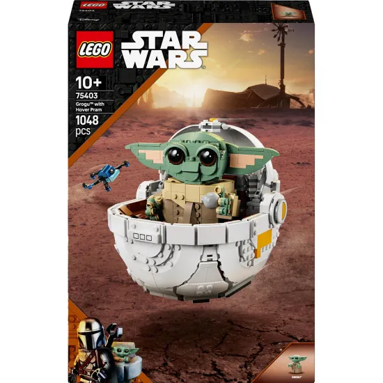 LEGO Grogu™ im schwebenden Kinderwagen – ein detailreiches Set mit beweglichen Teilen für Star Wars Fans.