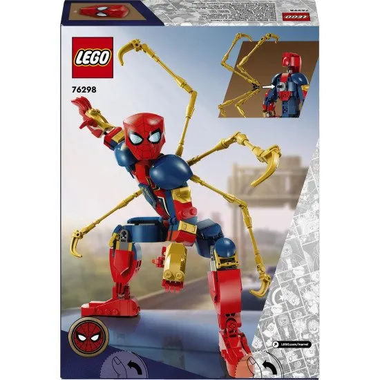 LEGO Iron Spider-Man mit Roboterarmen, Iron Spider-Man Actionfigur, LEGO Iron Spider-Man Actionposen, Iron Spider-Man mit moderner Rüstung