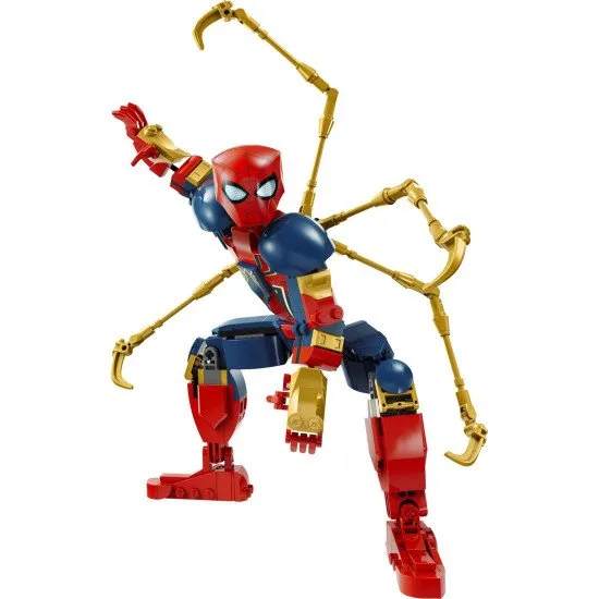 LEGO Iron Spider-Man mit Roboterarmen, Iron Spider-Man Actionfigur, LEGO Iron Spider-Man Actionposen, Iron Spider-Man mit moderner Rüstung