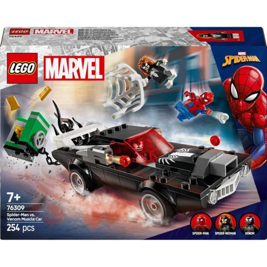 LEGO Spider-Man vs. Venom 76309 – Muscle Car mit Spider-Man, Venom und Spider-Woman Minifiguren