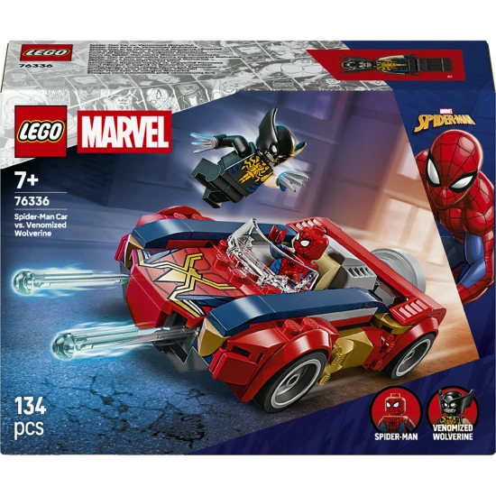 LEGO Marvel 76336 Spider-Man und Auto gegen venomisierten Wolverine