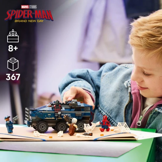 LEGO Marvel 76349 Spider-Man und die Verfolgungsjagd des Gefangenentransporters