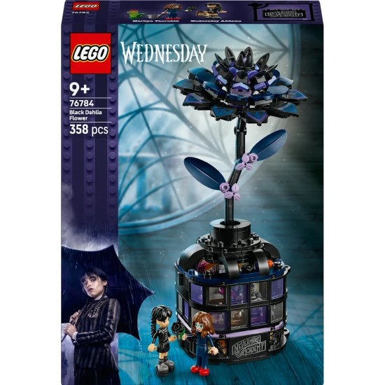 LEGO Wednesday 76784 Schwarze Dahlie mit Wednesday Addams und Professorin Thornhill