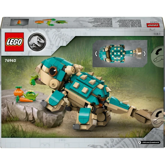 LEGO Jurassic World 76962 Kleine Bumpy Ankylosaurus mit beweglichem Kiefer und Schwanz