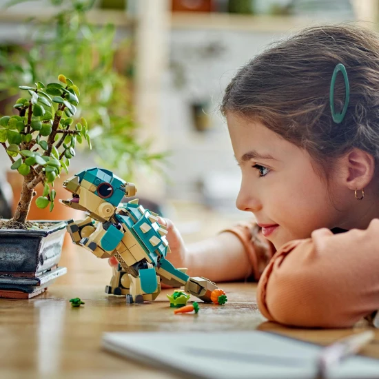 LEGO Jurassic World 76962 Kleine Bumpy Ankylosaurus mit beweglichem Kiefer und Schwanz