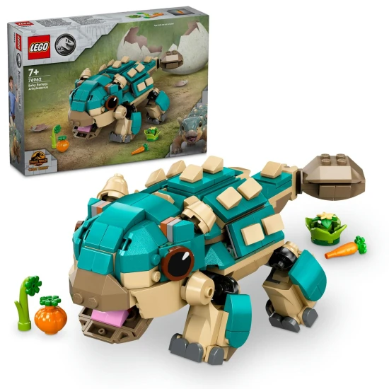 LEGO Jurassic World 76962 Kleine Bumpy Ankylosaurus mit beweglichem Kiefer und Schwanz