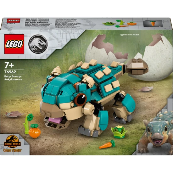 LEGO Jurassic World 76962 Kleine Bumpy Ankylosaurus mit beweglichem Kiefer und Schwanz