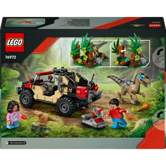 LEGO Jurassic World 76972 Flucht vor dem Raptor im Geländewagen mit Velociraptor und Minifiguren