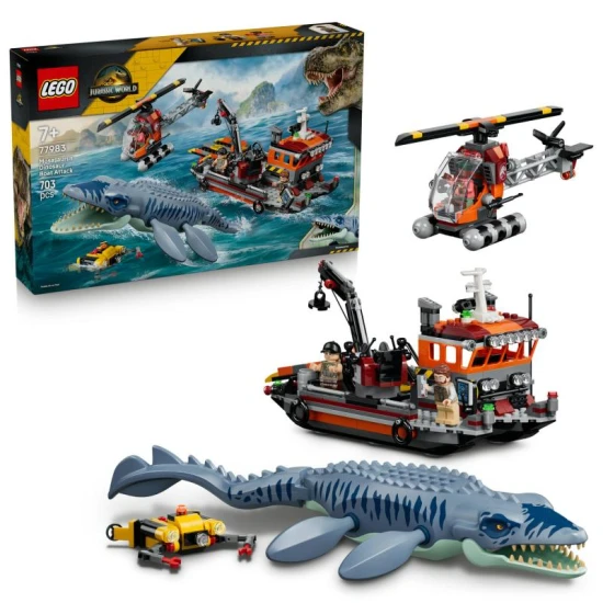 LEGO Jurassic World 77983 Mosasaurus-Dinosaurier greift Boot an LEGO Jurassic World 77983 Mosasaurus-Dinosaurier greift Boot an