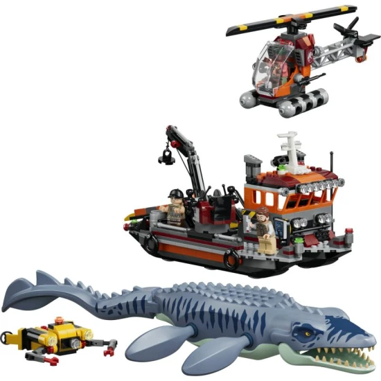 LEGO Jurassic World 77983 Mosasaurus-Dinosaurier greift Boot an LEGO Jurassic World 77983 Mosasaurus-Dinosaurier greift Boot an