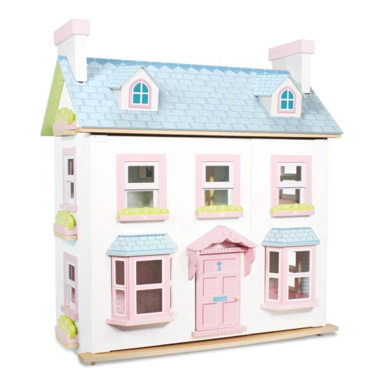 Luxuriöses, dreistöckiges, handbemaltes Puppenhaus „Mayberry Manor“.