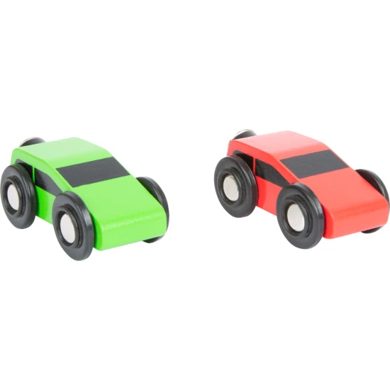 Dreistöckige Garage mit Magnetelementen für kleine Rennfahrer.