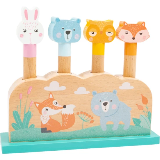 Holz-Schießeinsatz Tiere - ein farbenfrohes Spielzeug zur Entwicklung der Motorik.